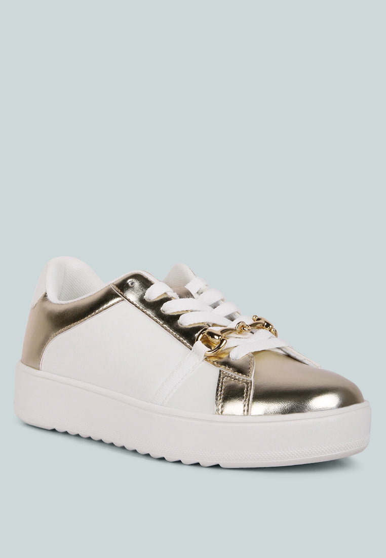 metallic sneakers by ruw#color_champagne-gold