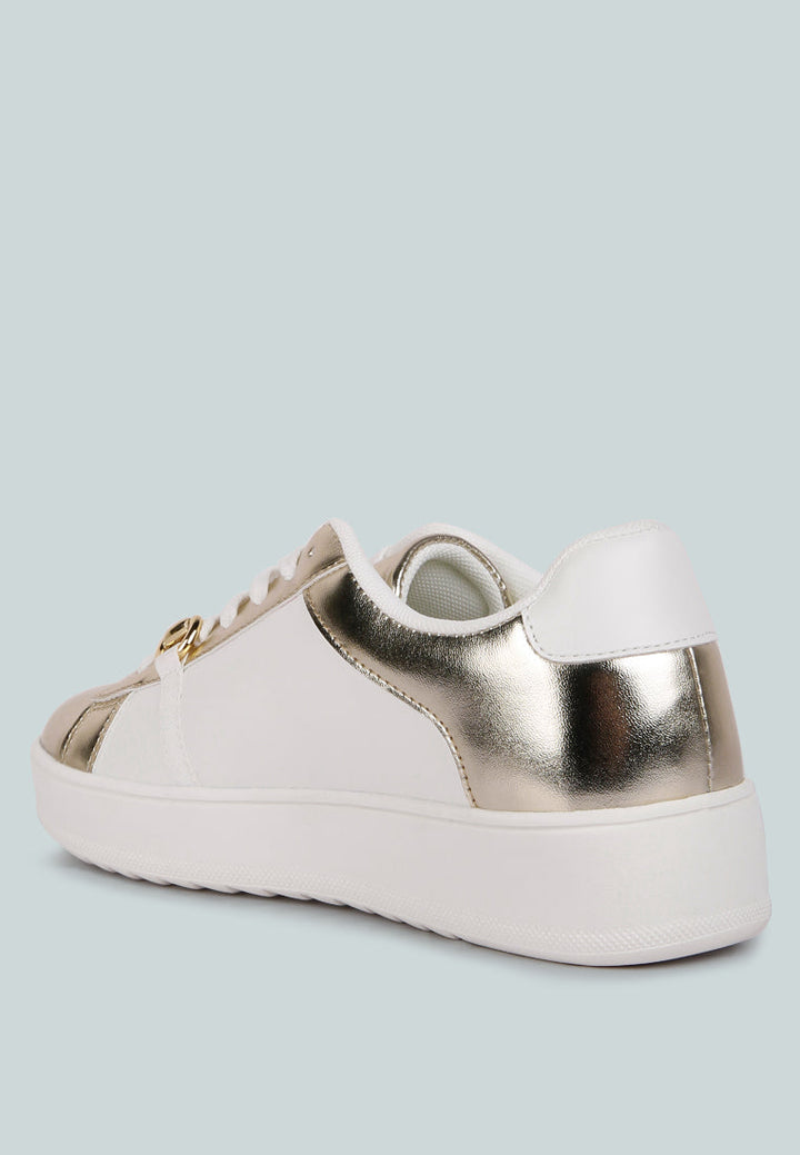 metallic sneakers by ruw#color_champagne-gold