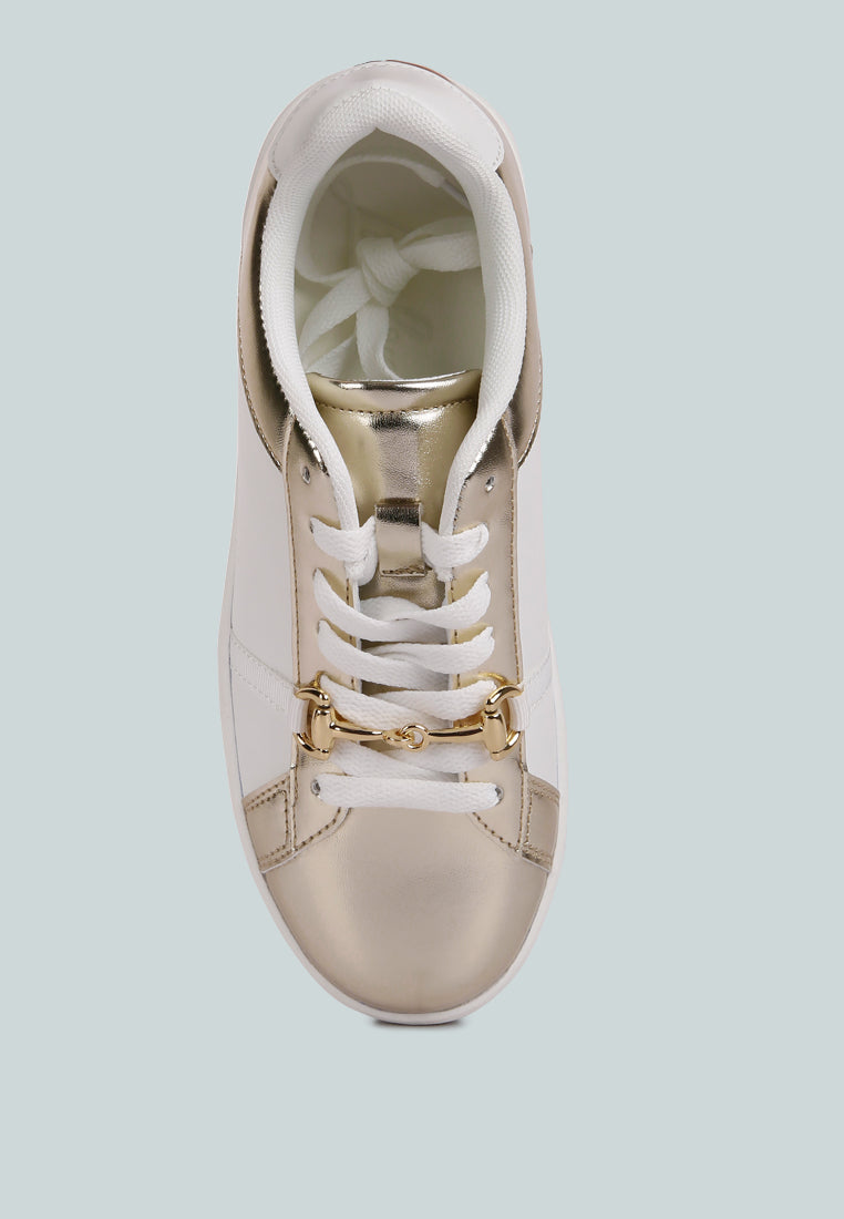 metallic sneakers by ruw#color_champagne-gold