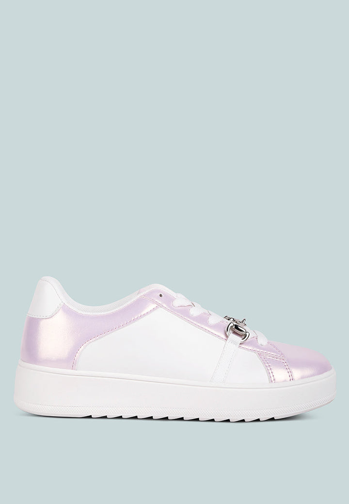 metallic sneakers by ruw#color_pink