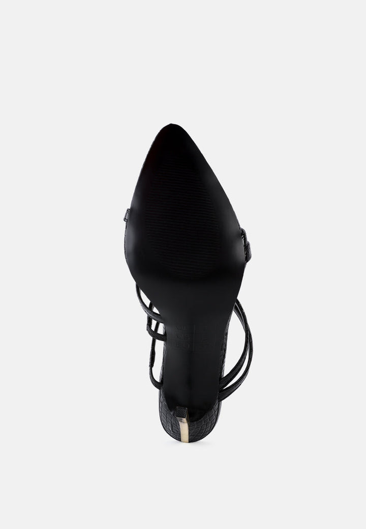 new affair croc strappy high heel sandals by ruw#color_black
