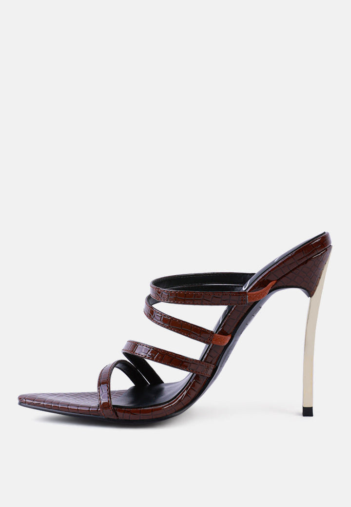 new affair croc strappy high heel sandals by ruw#color_espresso