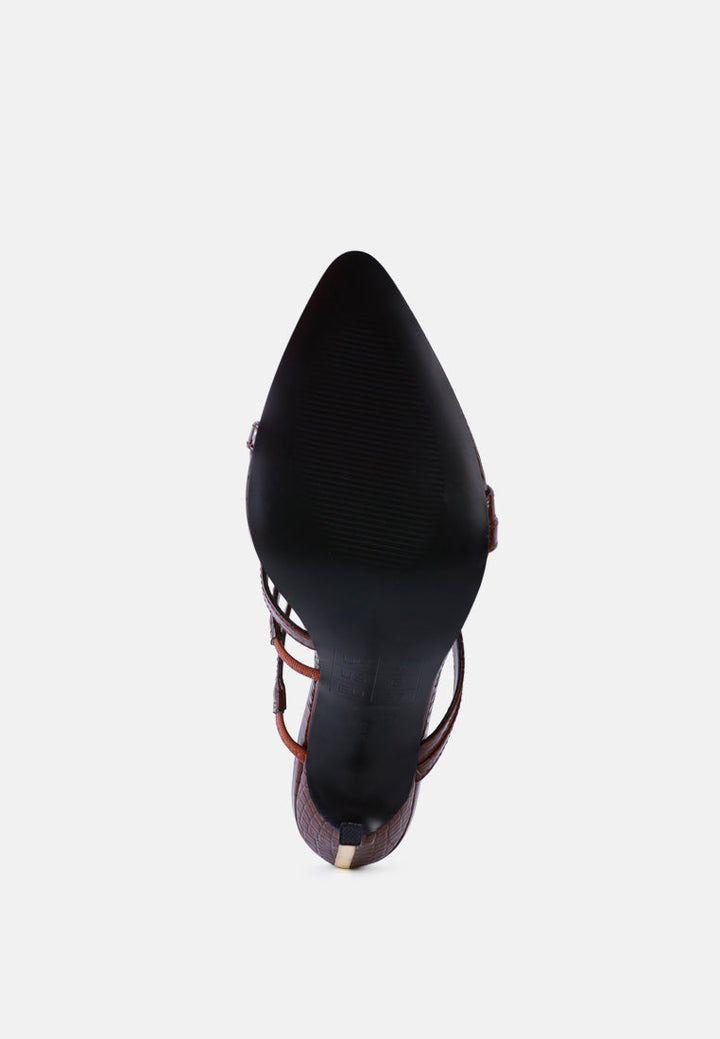 new affair croc strappy high heel sandals by ruw#color_espresso