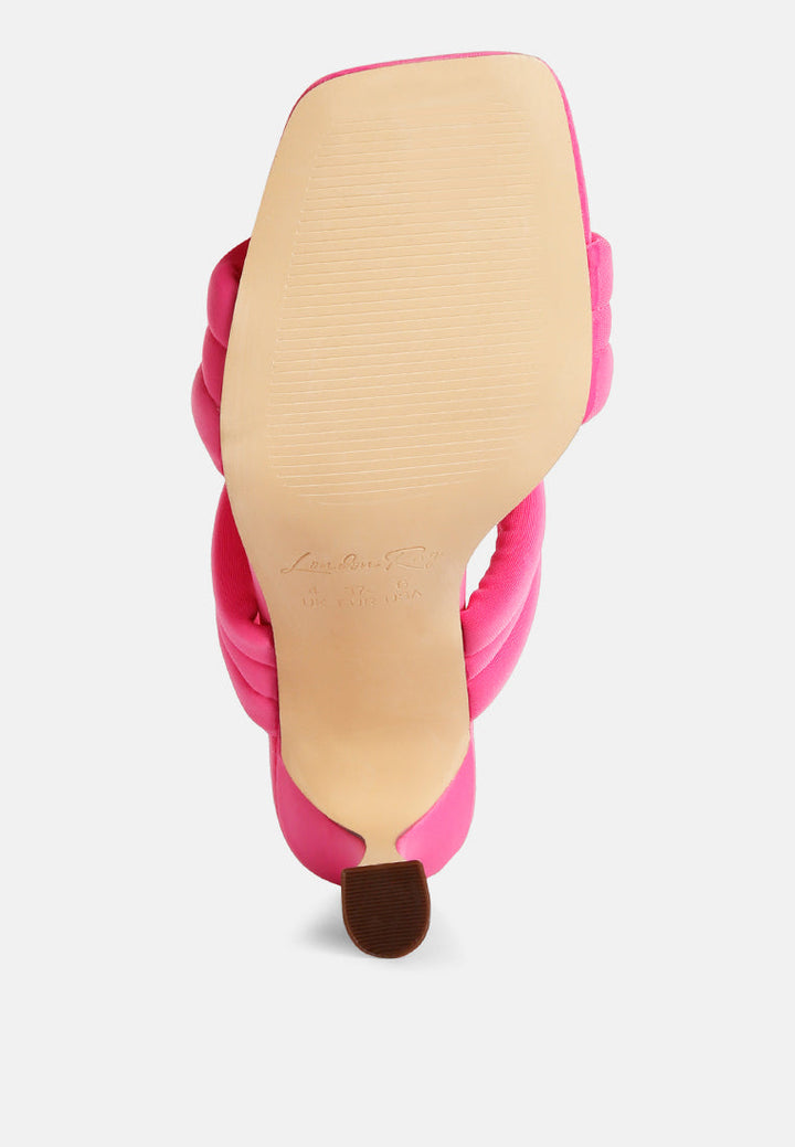 new crush quilted spool heel sandals by ruw#color_fuchsia
