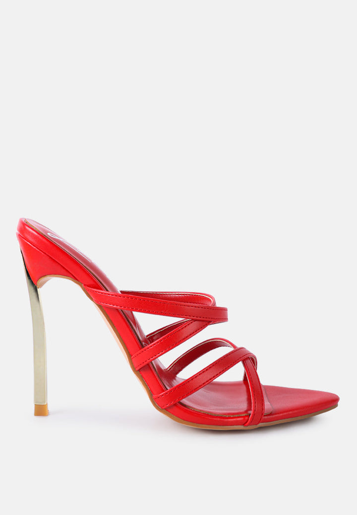 nightclub ready strappy stiletto heel sandal by ruw#color_red