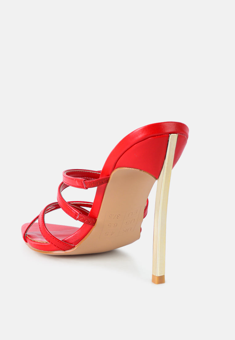 nightclub ready strappy stiletto heel sandal by ruw#color_red