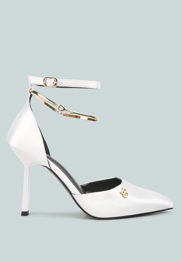 hobnob anklet embellishment stiletto sandals by ruw#color_white