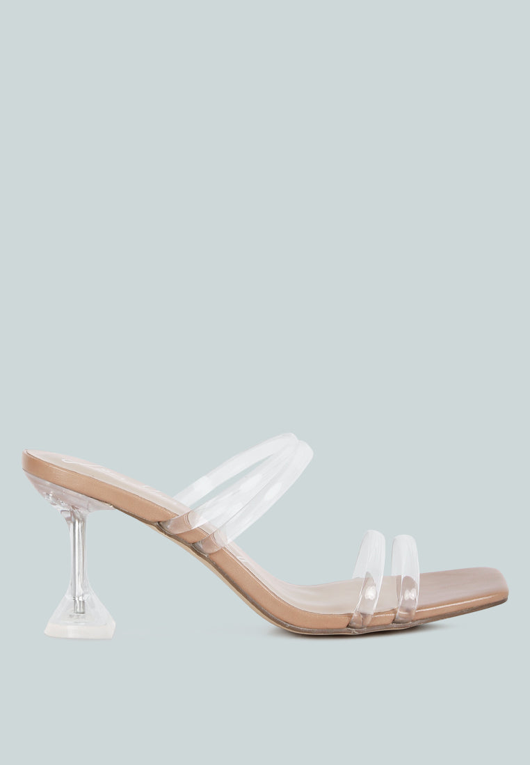 nightfall clear spool heel sandal by ruw#color_camel