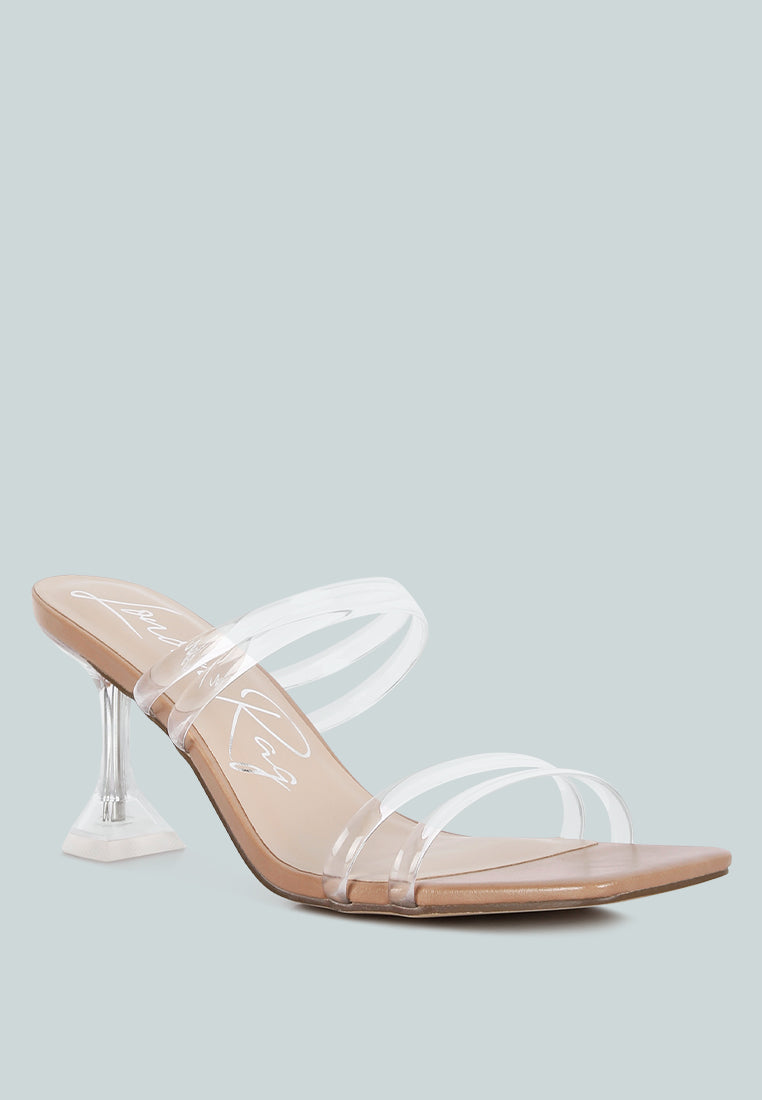 nightfall clear spool heel sandal by ruw#color_camel