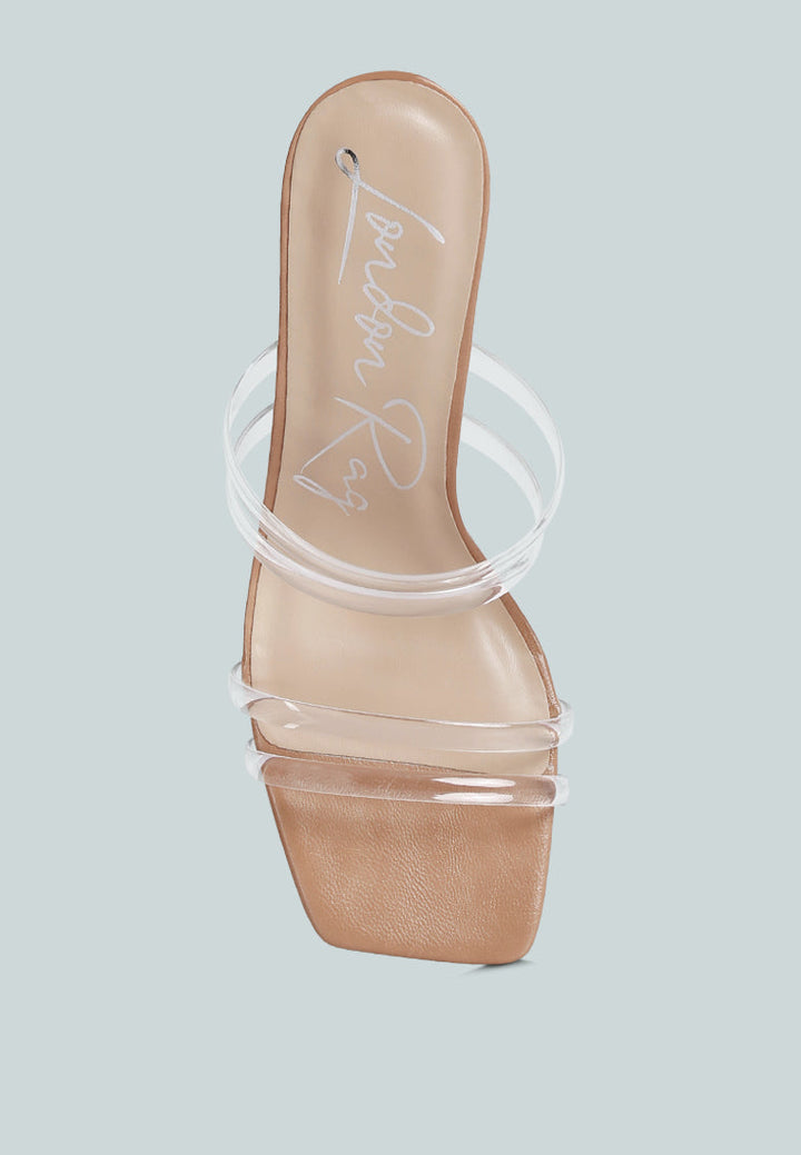 nightfall clear spool heel sandal by ruw#color_camel