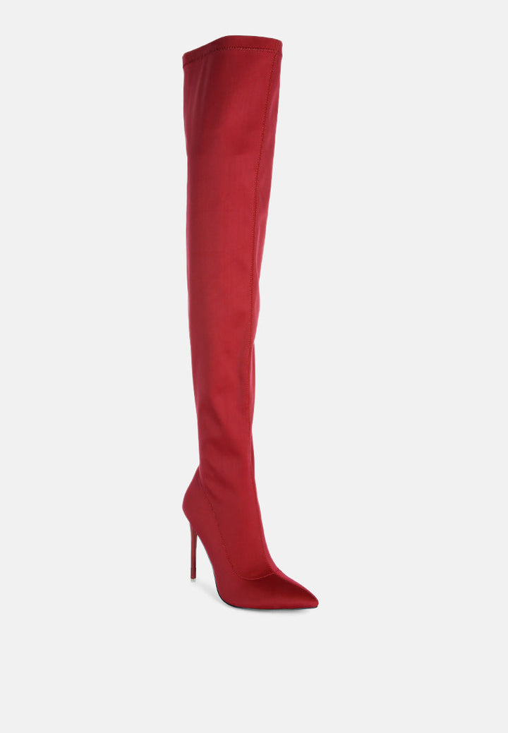 no calm superstretch stiletto long boot by ruw#color_red