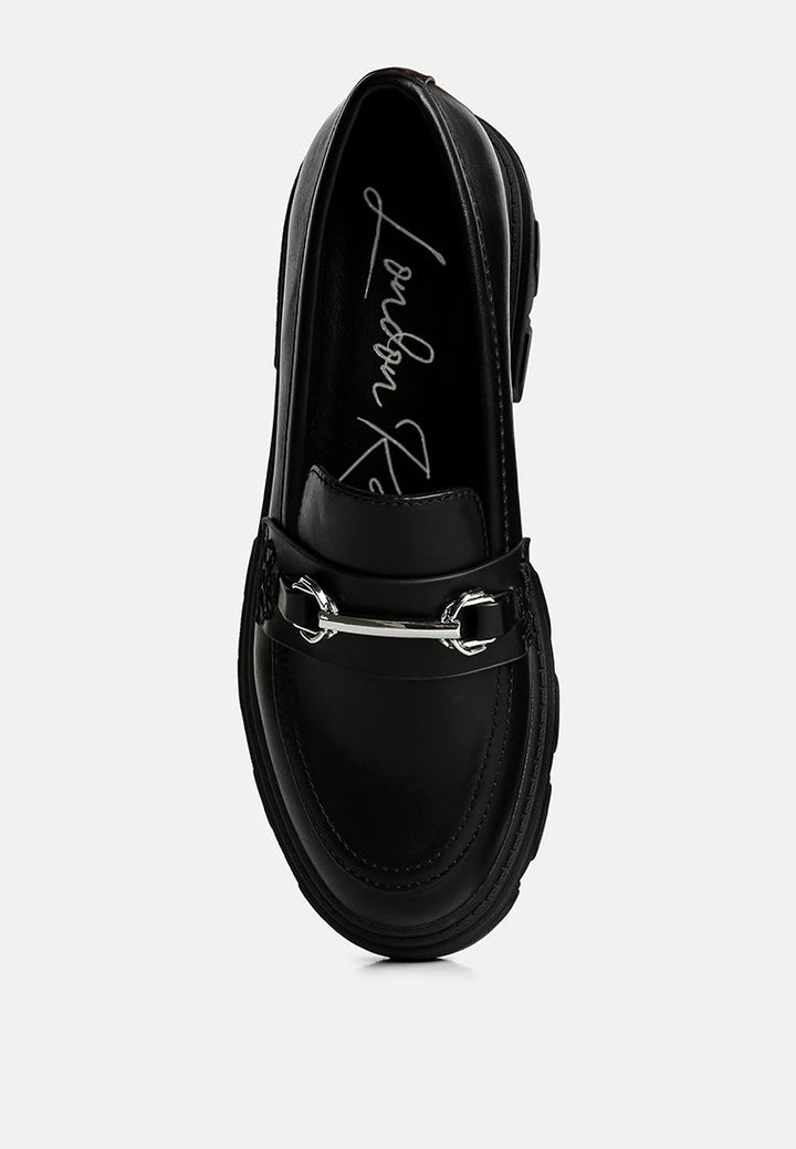 oklyn horsebit emblesihed chunky platform loafers by ruw#color_black
