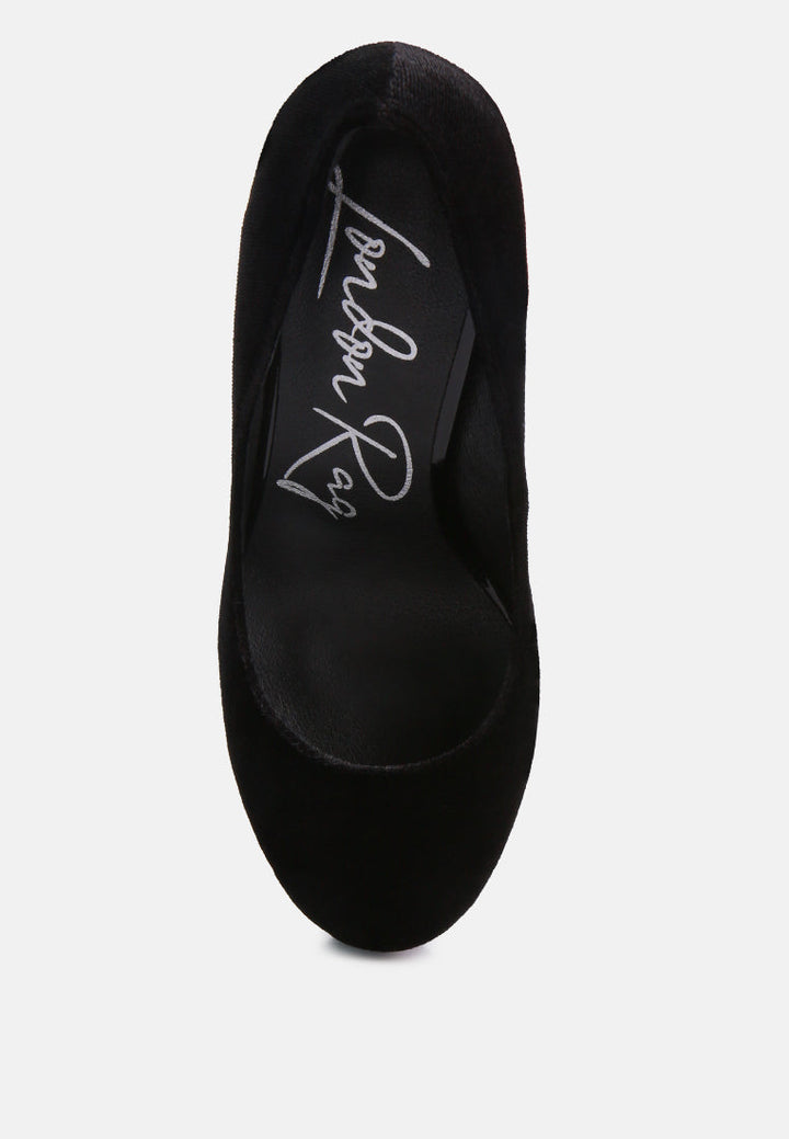 old novelty platform heel velvet pumps by ruw#color_black