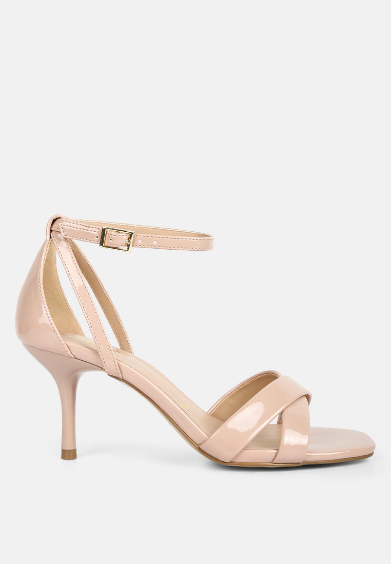 oraiku faux suede cross strap heels by ruw#color_nude