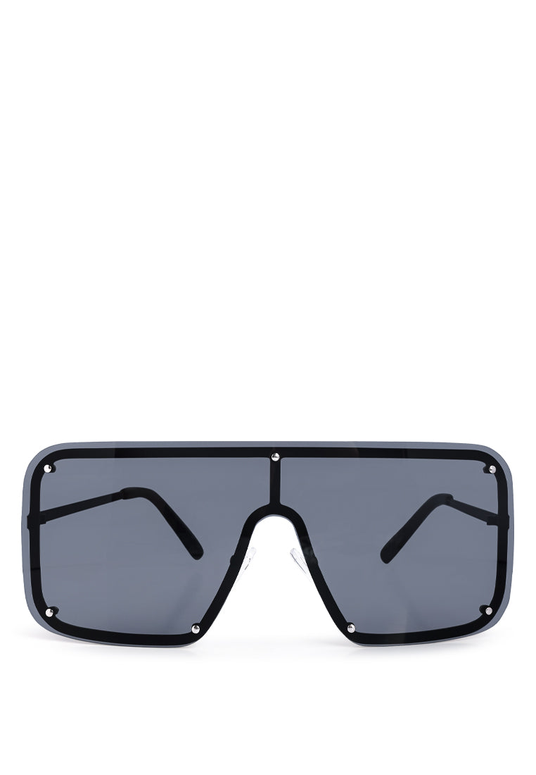 oversized shaded square sunglasses#color_black