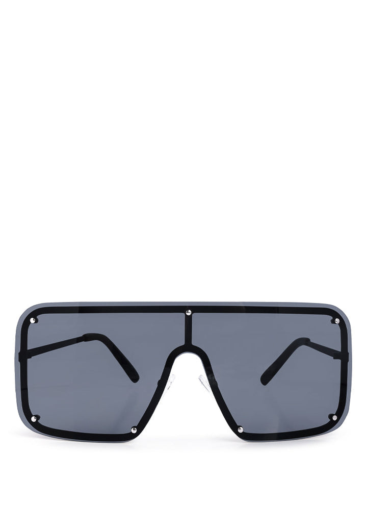 oversized shaded square sunglasses#color_black