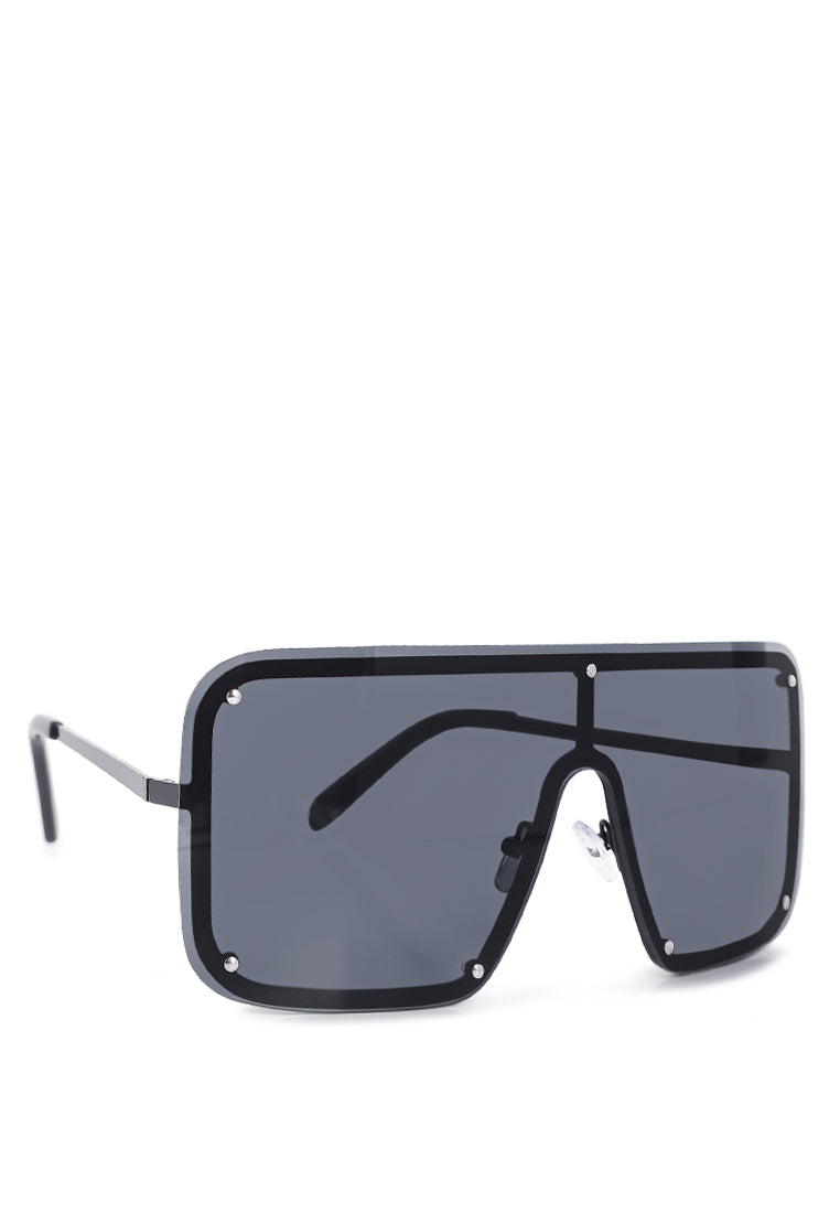 oversized shaded square sunglasses#color_black