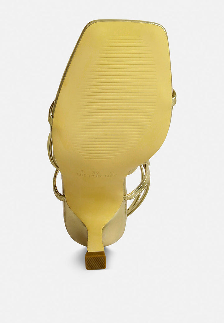 peri peri faux leather strappy heels by ruw#color_gold