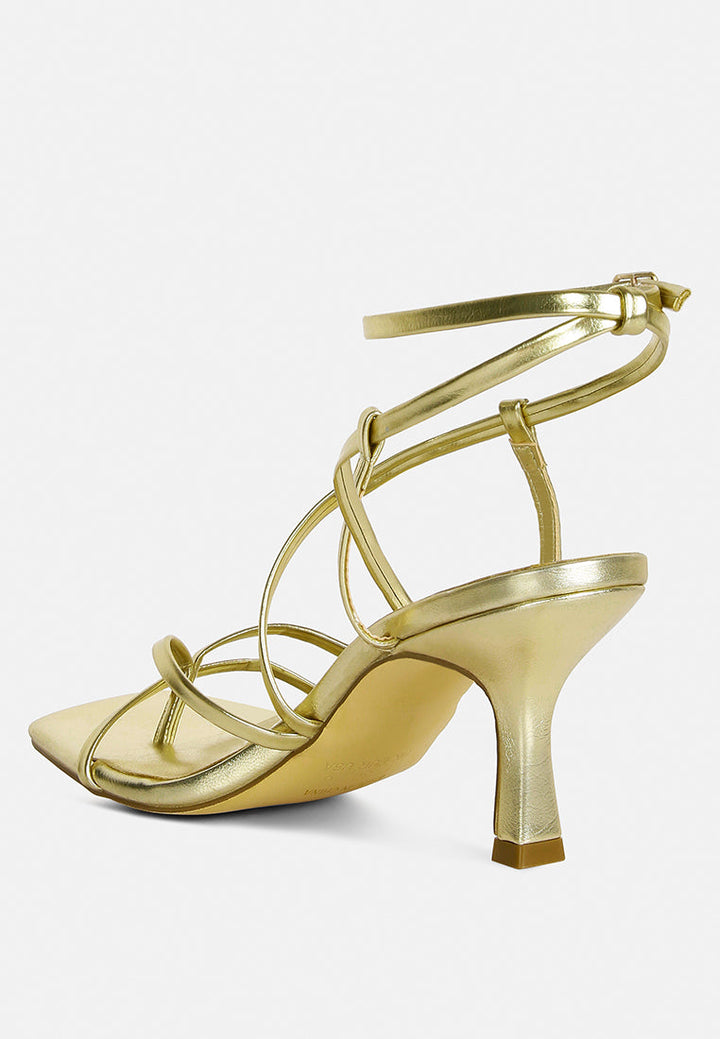 peri peri faux leather strappy heels by ruw#color_gold