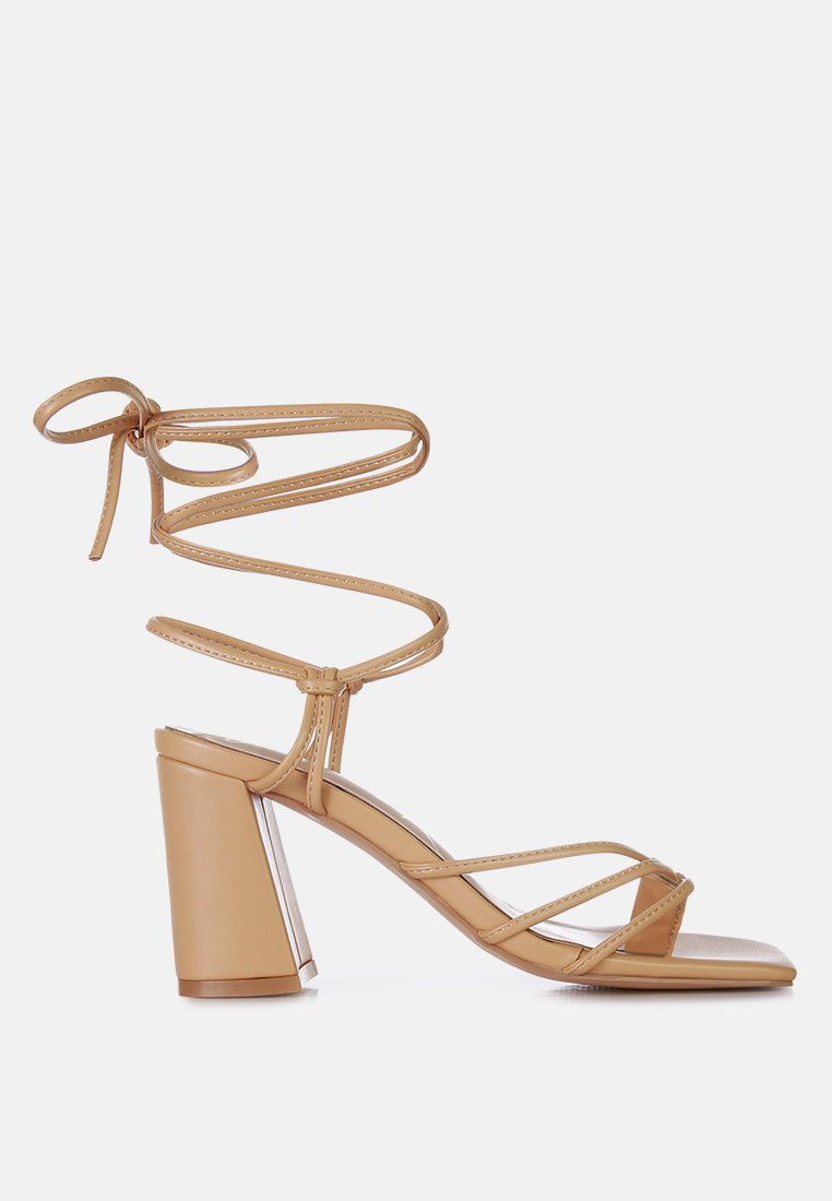 piri toe ring tie up block sandals by ruw#color_nude