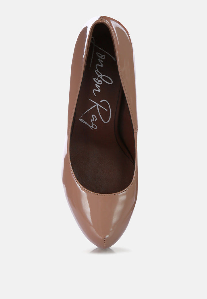 pismis patent faux leather stiletto pumps by ruw#color_taupe