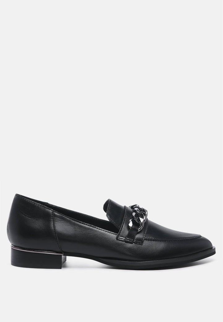 pola leather horsebit loafers by ruw#color_black