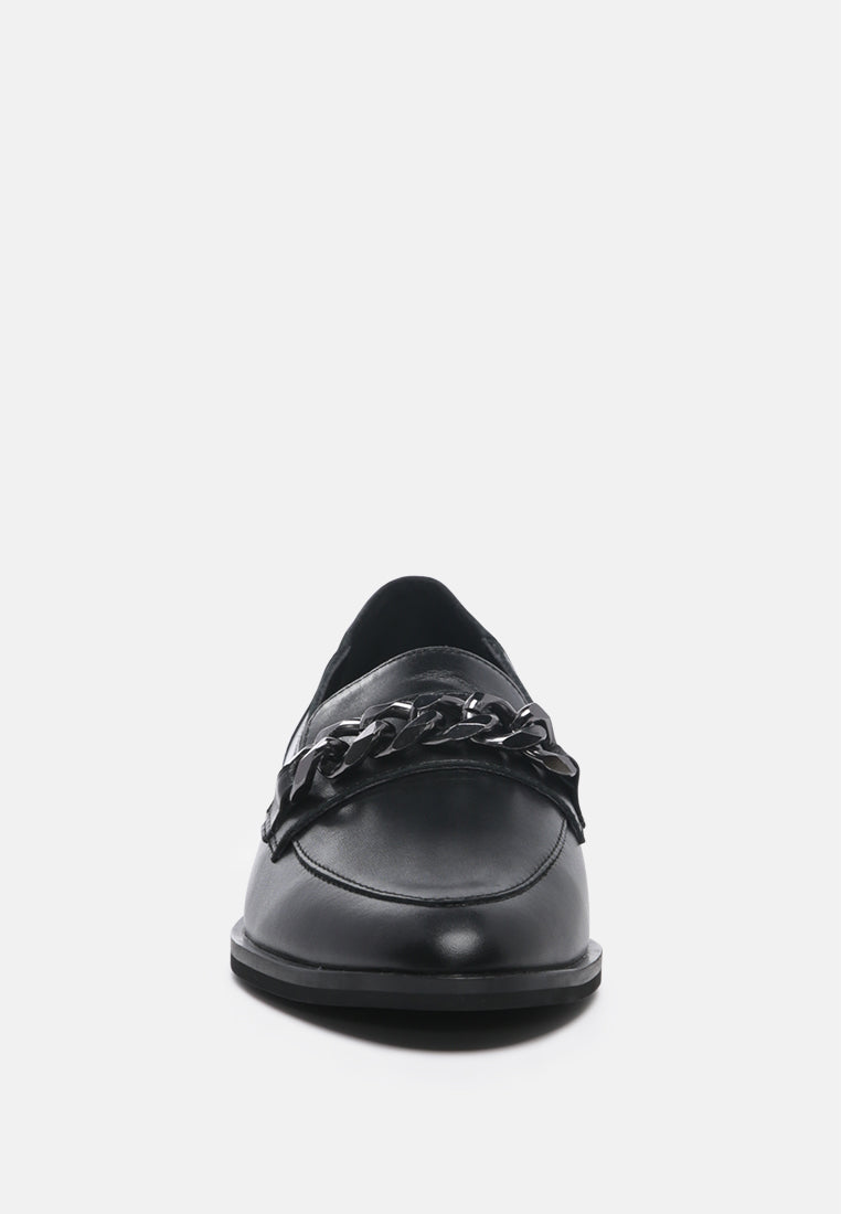 pola leather horsebit loafers by ruw#color_black