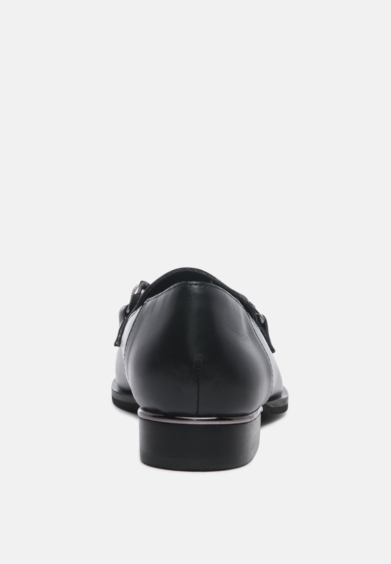 pola leather horsebit loafers by ruw#color_black