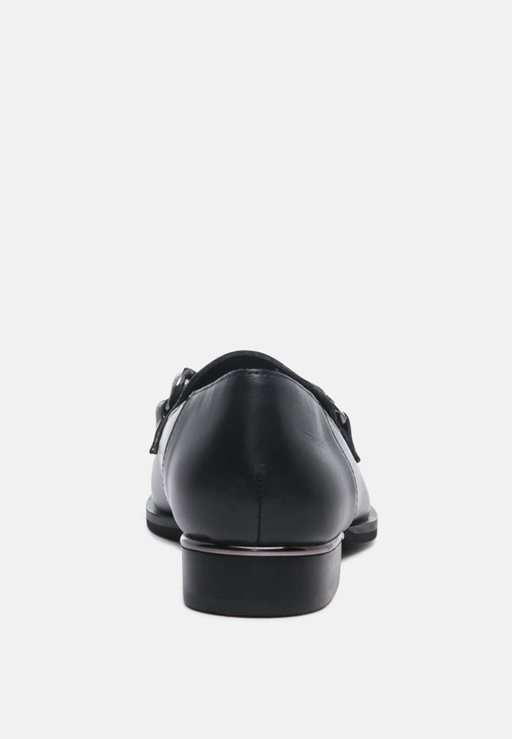 pola leather horsebit loafers by ruw#color_black