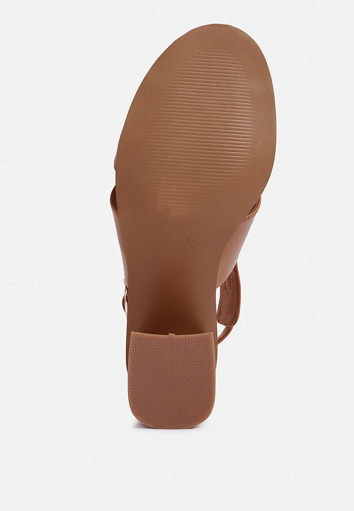 polessi pin buckle ankle mules by ruw#color_tan