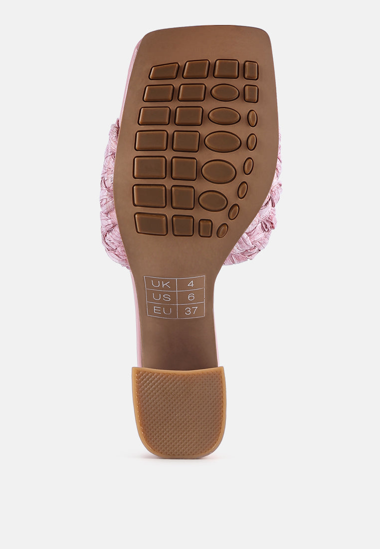 pout pro braided raffia block sandals by ruw#color_pink