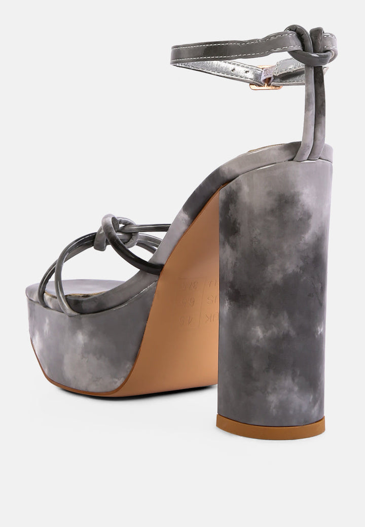 prisma tie-dye high platform heeled sandals by ruw#color_black