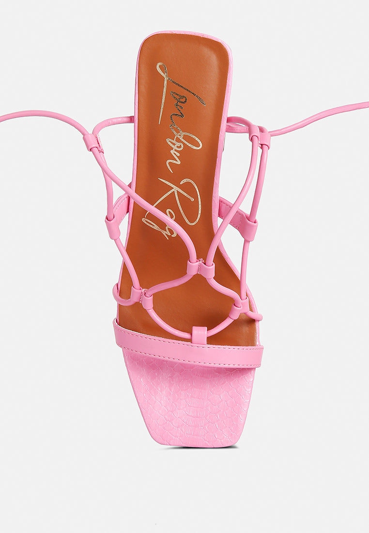 provoked lace up block heeled sandals by ruw#color_pink