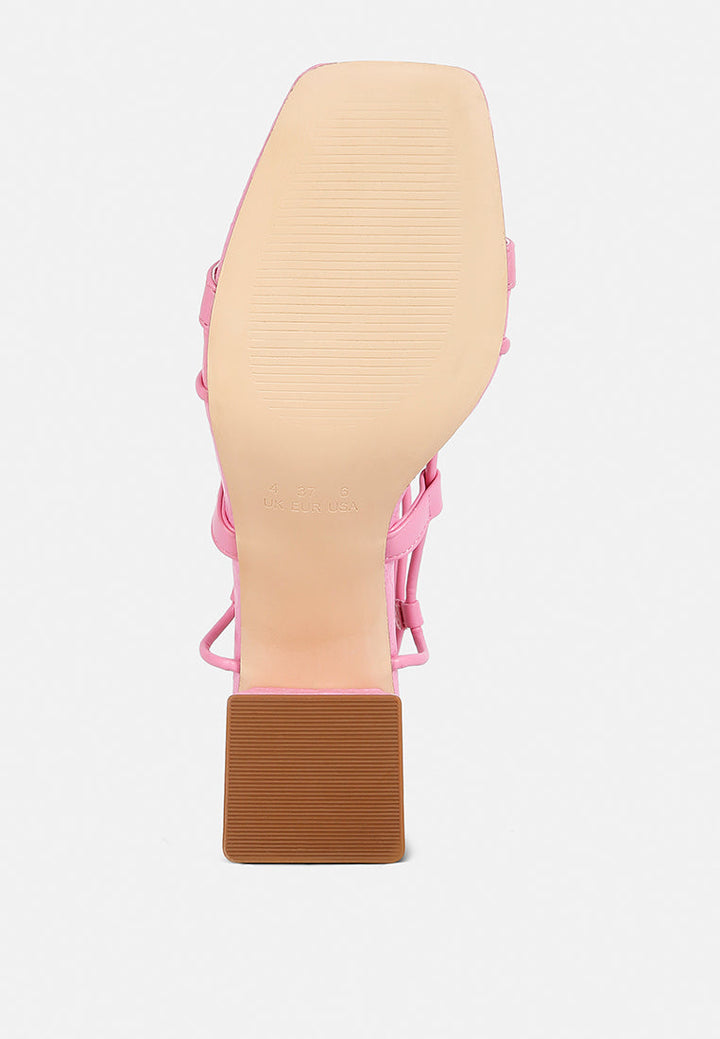 provoked lace up block heeled sandals by ruw#color_pink