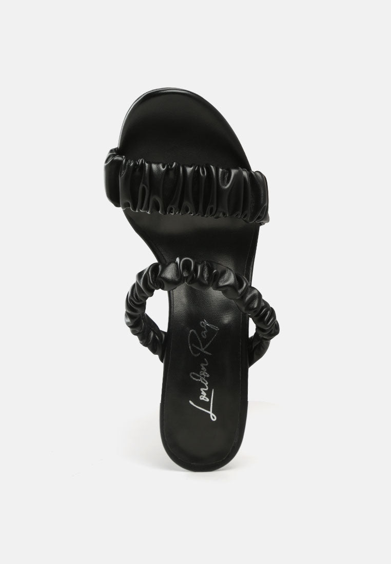 qualie ruched strap stiletto heel sandals by ruw#color_black
