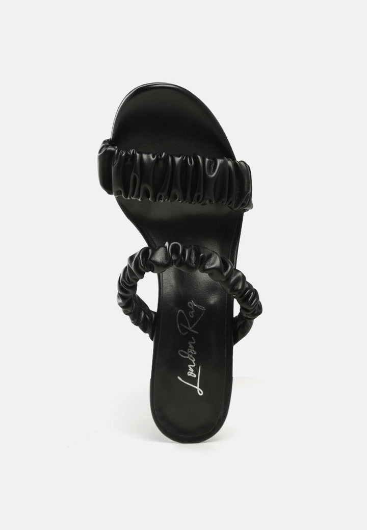 qualie ruched strap stiletto heel sandals by ruw#color_black