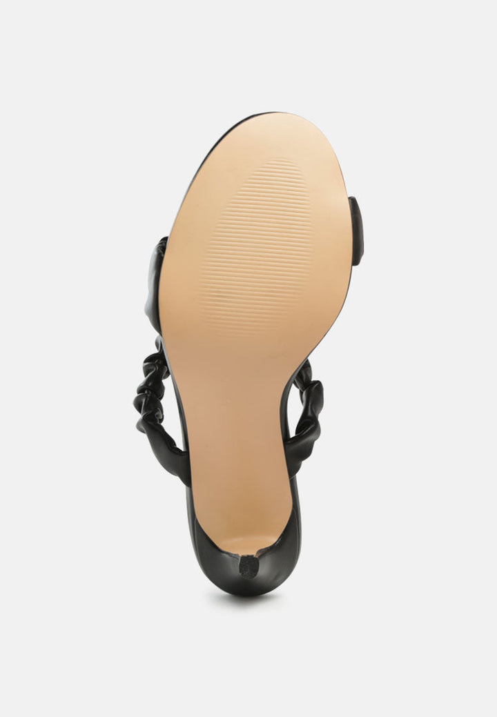 qualie ruched strap stiletto heel sandals by ruw#color_black