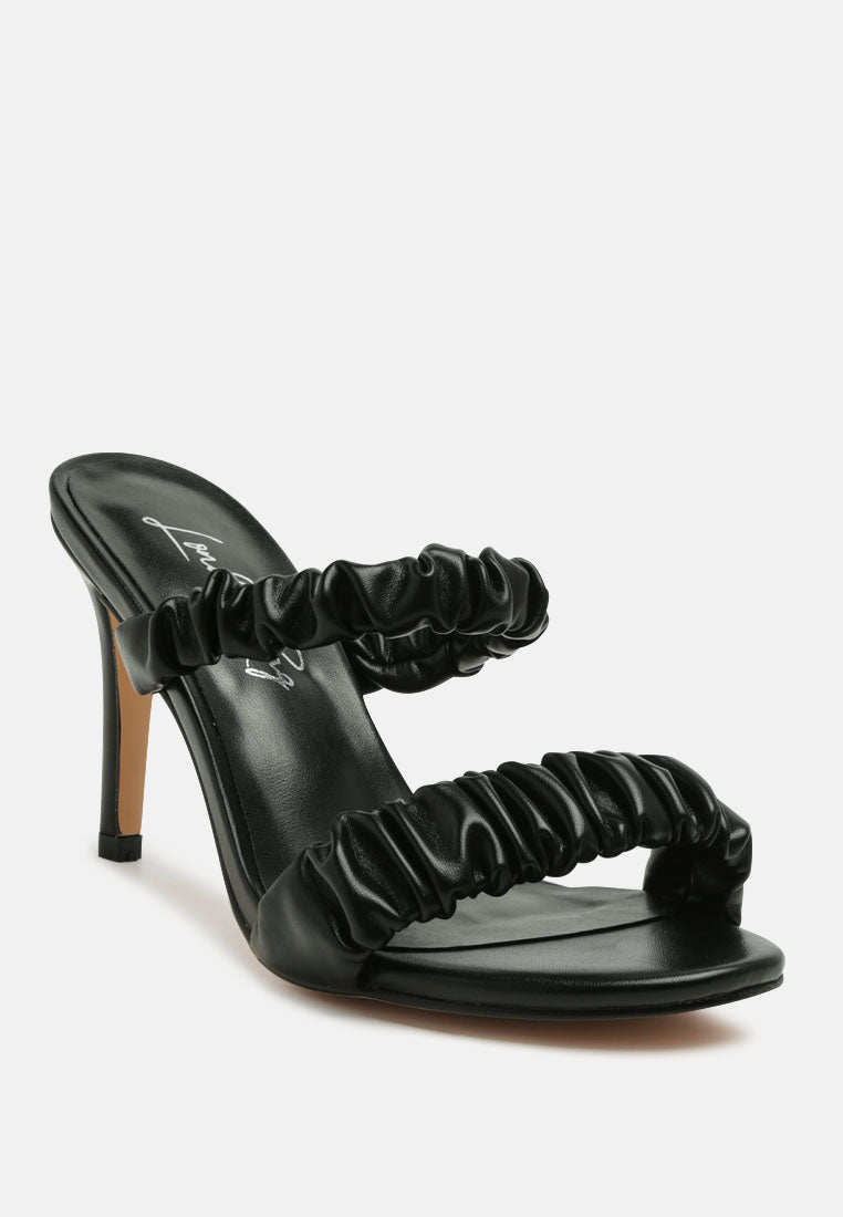 qualie ruched strap stiletto heel sandals by ruw#color_black