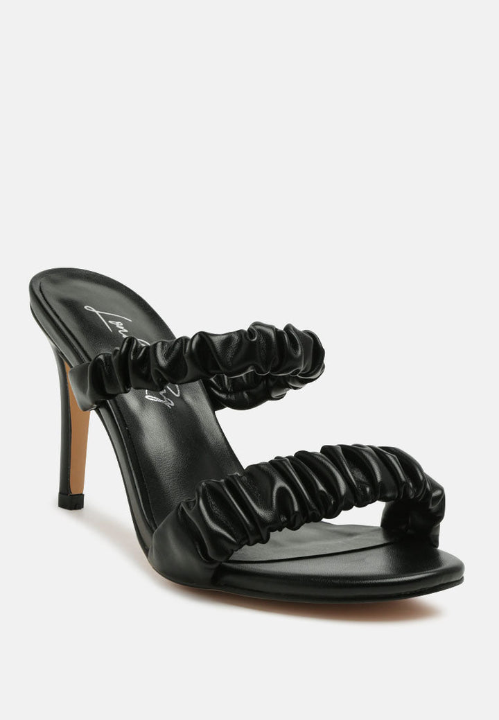 qualie ruched strap stiletto heel sandals by ruw#color_black