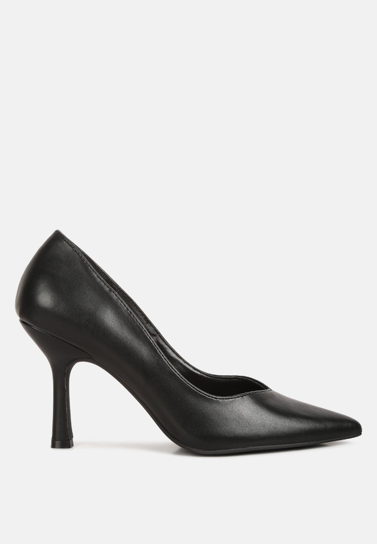 rarity point toe stiletto heeled pumps by ruw#color_black