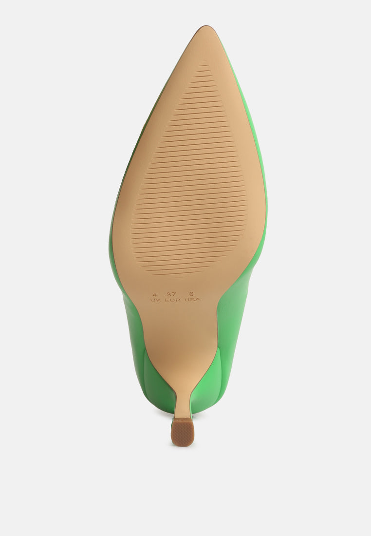 rarity point toe stiletto heeled pumps by ruw#color_green