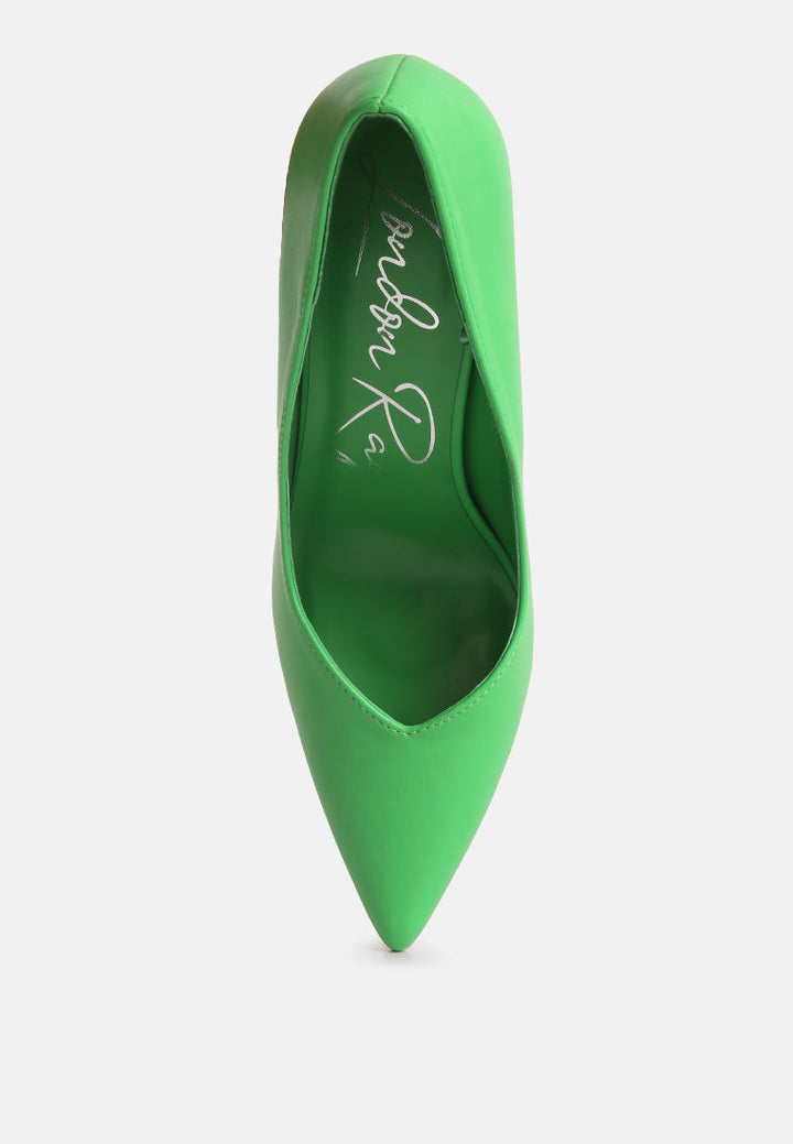 rarity point toe stiletto heeled pumps by ruw#color_green