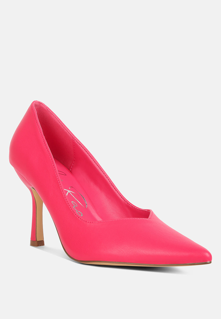 rarity point toe stiletto heeled pumps by ruw#color_pink