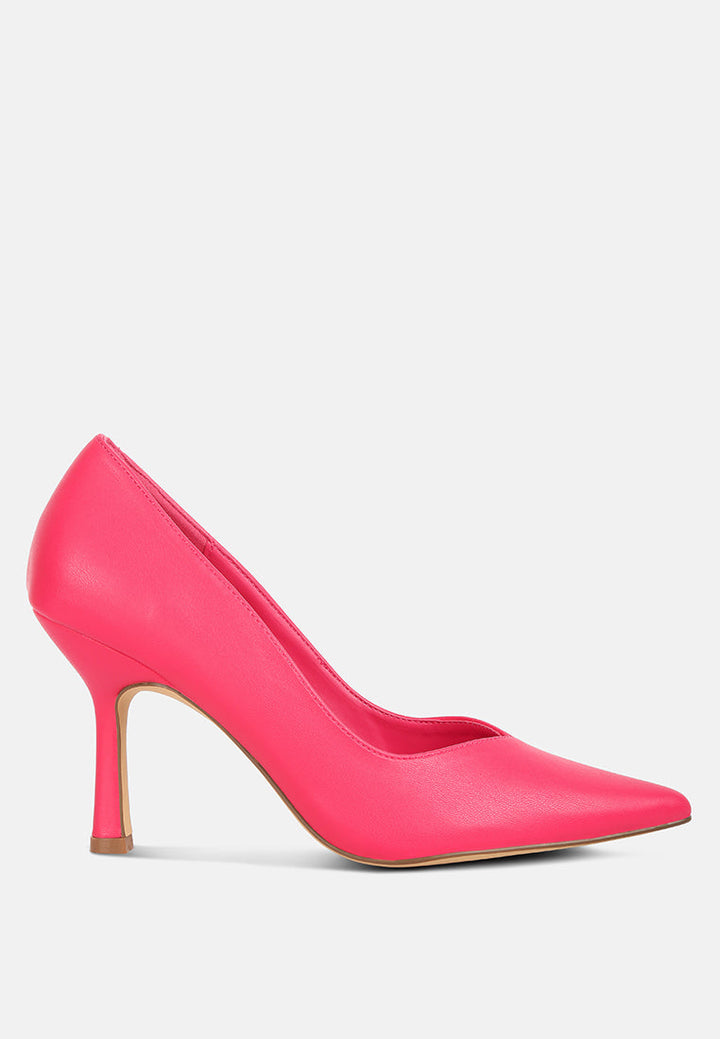 rarity point toe stiletto heeled pumps by ruw#color_pink