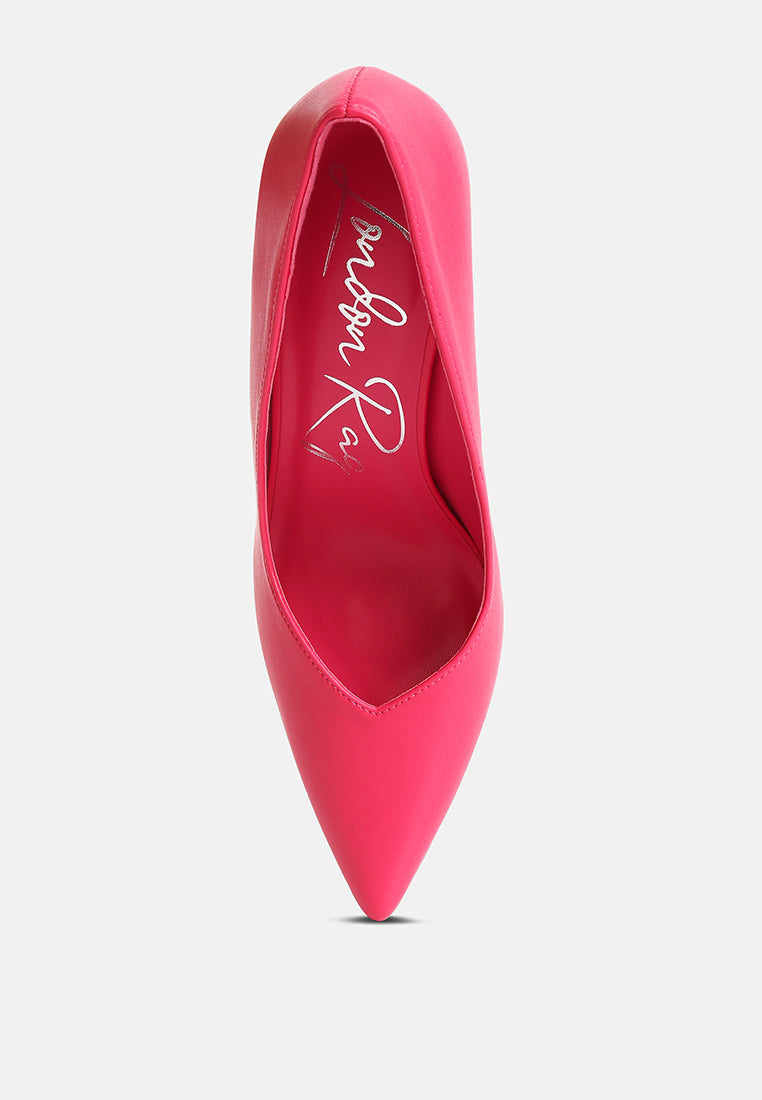 rarity point toe stiletto heeled pumps by ruw#color_pink