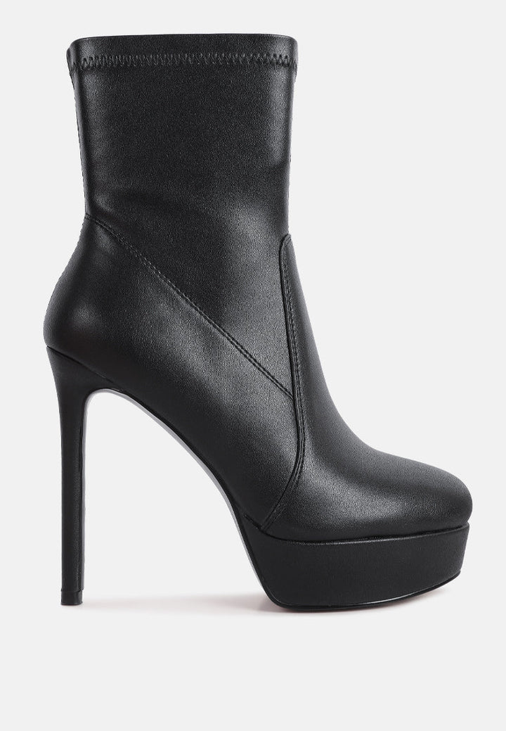 rossetti stretch pu high heel ankle boots by ruw#color_black