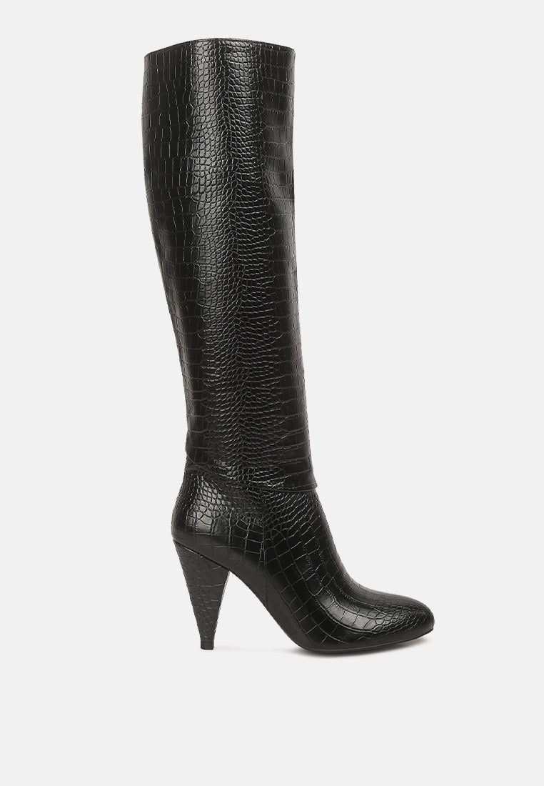 rum rolls calf croc boots by ruw#color_black