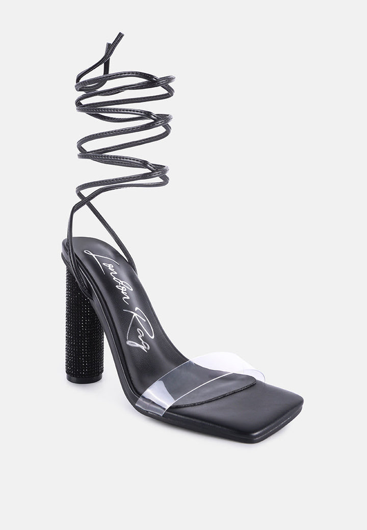 scansta lace up rhinestone embellished heel sandals by ruw#color_black