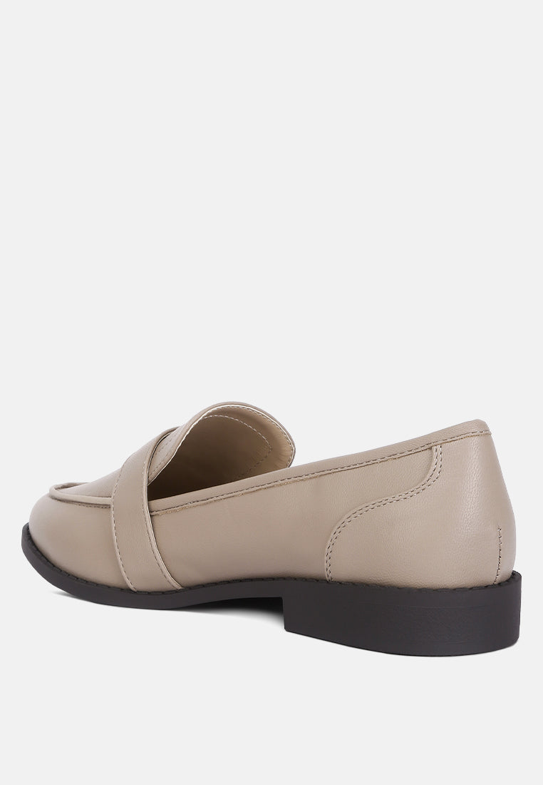 sheboss buckle detail loafers by ruw#color_taupe