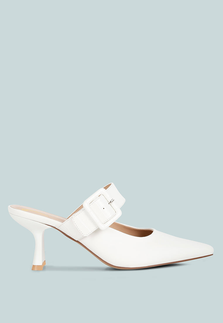 shein star slim block heel mules by ruw#color_white